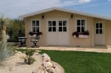 Casetta in legno da giardino CLARA con deposito attrezzi (66 mm), 7x4 m, 28 m² customer 3