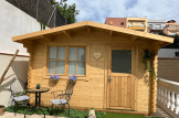 Casetta in legno da giardino DREUX (44 mm), 4x3 m, 12 m² customer 2
