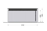 Casetta in legno da giardino INES PLUS con porticato a L (34 mm + rivestimento), 6x6 m, 36 m² specification 4