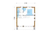 Casa in legno abitabile KAYA 4L RV (Coibentata PLUS, 44 mm + rivestimento), 50 m² specification 2