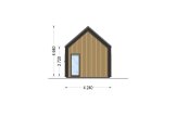 Casa in legno abitabile ADALINE RV (Coibentata PLUS, 44 mm + rivestimento), 42 m² specification 5