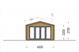 Casetta in legno da giardino PIA (Coibentata, struttura in legno), 4x3 m, 12 m² specification 2