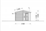 Casetta in legno LUNA (66 mm) 9 mq + 12 mq di porticato specification 4