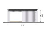 Casetta in legno da giardino INES con porticato (Coibentata, 34 mm + rivestimento), 6x3 m, 18 m² specification 4