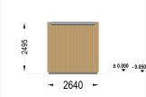Sauna da esterno DELLA (34 mm + rivestimento), 2,6 x 2,6 m, 5 m² specification 3