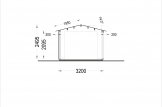 Garage in legno LORA (struttura in legno), 3.2x5.2 m, 16.6 m² specification 6