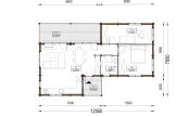 Casa in legno abitabile ADELE S (Coibentata, 44+44 mm), 60 m² specification 1