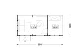 Casetta in legno da giardino ELEONORA (44 mm), 6.6x3 m, 19.8 m² specification 1