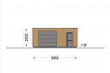 Garage in legno con ripostiglio attrezzi SILVIA F PLUS (34 mm + rivestimento), 6x6 m, 36 m² specification 2