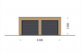 Garage in legno doppio con tetto piano STELA DUO F (struttura in legno), 6x6 m, 36 m² specification 2