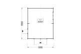 Garage in legno CLASSIC S (44 mm), 5x6 m, 30 m² specification 1