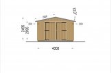 Garage in legno LORA (struttura in legno), 4x6 m, 24 m² specification 2