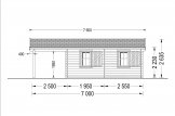 Casetta in legno LUNA (66 mm) 9 mq + 12 mq di porticato specification 3