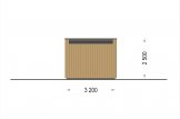 Garage in legno con tetto piano STELA F (struttura in legno), 3.2x5.2 m, 16.6 m² specification 4