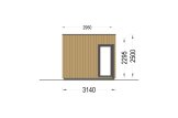 Ufficio in legno con porticato PREMIUM (34 mm + rivestimento), 5x3 m, 15 m² + 9 m² specification 3