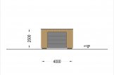 Garage in legno con tetto piano SILVIA F (34 mm + rivestimento), 4x6 m, 24 m² specification 2