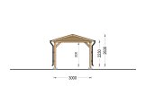 Tettoia auto in legno CLASSIC, 3x6 m, 18 m² specification 4