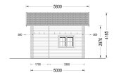 Casa in legno abitabile con mezzanine AVIGNON S (Coibentata PLUS, 44+44 mm), 20 m² + 16 m² specification 6
