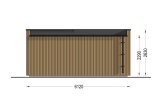 Casetta in legno da giardino INES PLUS con porticato a L (34 mm + rivestimento), 6x6 m, 36 m² specification 4