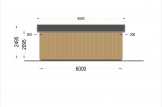 Garage in legno LORA (struttura in legno), 4x6 m, 24 m² specification 5