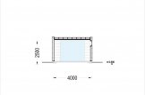 Garage in legno con tetto piano SILVIA F (34 mm + rivestimento), 4x6 m, 24 m² specification 6