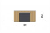 Garage in legno con tetto piano STELA F (struttura in legno), 5x6 m, 30 m² specification 2