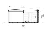 Casetta in legno da giardino INES PLUS con porticato frontale (34 mm + rivestimento), 6x6 m, 36 m² specification 6