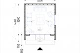 Casetta in legno da giardino PIA (Coibentata, struttura in legno), 5x5 m, 25 m² specification 1