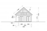 Casa in legno con porticato AURA S (44+44 mm), 100 m² + 35 m² specification 3