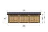 Garage in legno triplo TRIO (44 mm), 9x6 m, 54 m² specification 5