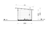 Casetta in legno da giardino a tetto piatto DREUX (34 mm), 4x3 m, 12 m² specification 6