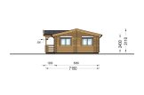 B-Ware: Casa in legno abitabile con porticato DONNA S (Coibentata PLUS, 44+44 mm), 63 m² + 11.5 m² specification 4