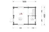 Casa in legno abitabile con mezzanine AVIGNON S (Coibentata PLUS, 44+44 mm), 20 m² + 16 m² specification 1