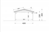 Tettoia auto in legno 5.5x4.2 m specification 2