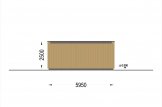 Garage in legno doppio con tetto piano SILVIA DUO F (34 mm + rivestimento), 6x6 m, 36 m² specification 4