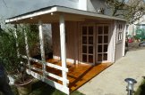 Casetta in legno con terrazza coperta AIDA PLUS (28 mm), 5x3 m, 9 m² + 6.5 m² customer 3
