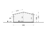 Garage in legno doppio CLASSIC DUO (44 mm), 6x8 m, 48 m² specification 6