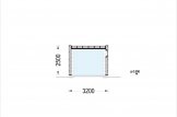 Garage in legno con tetto piano SILVIA F (34 mm + rivestimento), 3.2x5.2 m, 16.6 m² specification 6