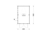 Garage in legno a tetto piatto MODERN (44 mm), 4x6 m, 24 m² specification 1