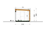 Casetta in legno da giardino INES PLUS con porticato (Coibentata, 34 mm + rivestimento), 6x3 m, 18 m² specification 6