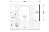 Casetta in legno da giardino EVA con ripostiglio attrezzi (34 mm), 6x3 m, 11 m² specification 1
