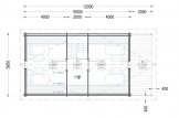 Casa in legno con porticato AURA S (44+44 mm), 100 m² + 35 m² specification 2