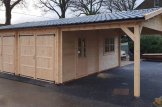 Garage in legno doppio con tettoia auto (44 mm) 6x6 m + 3x6 m (tettoia) customer 1