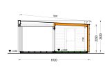 Casetta in legno da giardino INES PLUS con porticato frontale (Coibentata, 34 mm + rivestimento), 6x6 m, 36 m² specification 6