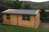 Garage in legno (44 mm) 4x6 m customer 1