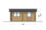 Garage in legno CLASSIC (34 mm), 3.6x5.4 m, 20 m² specification 3