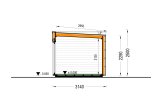 Casetta in legno da giardino INES con porticato (Coibentata, 34 mm + rivestimento), 6x3 m, 18 m² specification 6