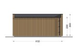 Casetta in legno da giardino INES PLUS con porticato frontale (Coibentata, 34 mm + rivestimento), 6x6 m, 36 m² specification 4