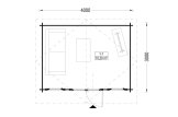 Casetta in legno da giardino OLYMP (34 mm), 4x3 m, 12 m² specification 1