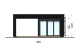 Casetta in legno da giardino INES PLUS con porticato frontale (34 mm + rivestimento), 6x6 m, 36 m² specification 5